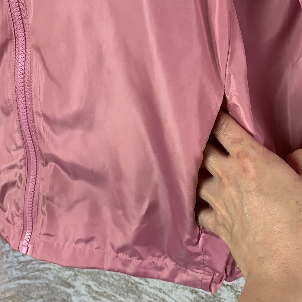 DAISY Rose Pink Blush Windbreaker Womenโs Jacket Size XL - Picture 6 of 14